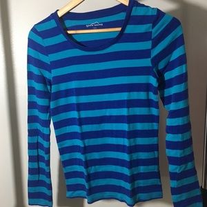 Small Blue & Navy Long Sleeve Eddie Bauer Tee